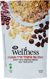Life Wellness גרנולה עם שוקולד מריר וחמוציות