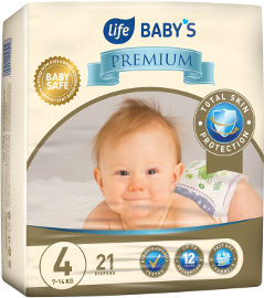 Life BABYS PREMIUM חיתולים 4 מקסי 7-14 ק"ג