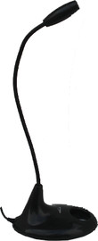 Silver Line מיקרופון שולחני מולטימדיה Silver Line MM202 - זרוע גמישה ותאורת LED RGB - חיבור USB/3.5mm - צבע שחור