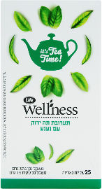 LIFE WELLNESS תערובת תה ירוק עם נענע