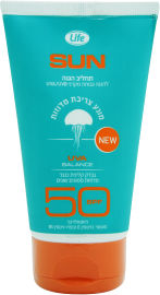 Life SUN תחליב הגנה SPF50 מונע צריבת מדוזות