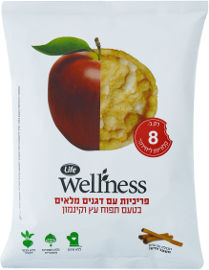 Life Wellness פריכיות עם דגנים מלאים בטעם תפוח עץ וקינמון