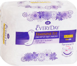 לייף FEMININE FIT תחבושות דקות לבריחת שתן - סופר