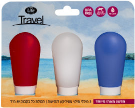 Life TRAVEL מיכלי מילוי מסיליקון לנסיעות