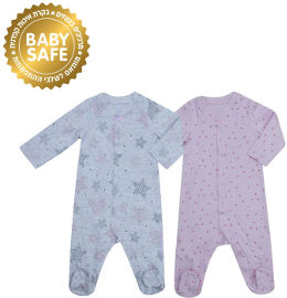Life BABYS אוברול כוכבים ולבבות, 0-3 חודשים