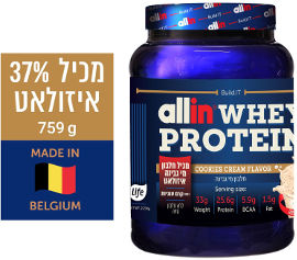 Life ALL IN אבקת חלבון מי גבינה בטעם עוגיות