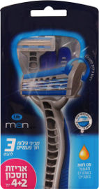 Life MEN סכיני גילוח חד פעמיים 3 להבים עם ראש גילוח מתכוונן