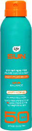 לייף SUN ספריי שקוף לעור רגיש SPF50