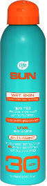Life SUN ספריי שקוף להגנה SPF30 להתזה על עור רטוב
