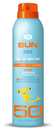 Life SUN KIDS ספריי שקוף לעור רגיש SPF50 עמיד במים