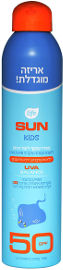 לייף SUN KIDS ספריי שקוף לעור רגיש SPF50 לילדים ללא אוקסביניזון