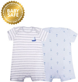 Life BABYS אוברול כחול אפור, 6-12 חודשים
