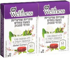 לייף לייף וולנס סוכריות ללא תוספת סוכר בטעם צמחים וסמבוק