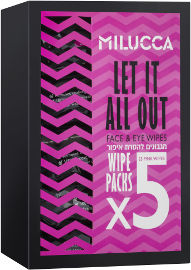MILUCCA LET IT ALL OUT מארז מגבונים להסרת איפור עמיד