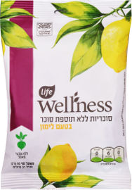 לייף לייף וולנס סוכריות ללא תוספת סוכר בטעם לימון