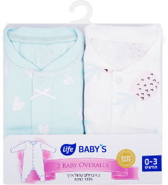 Life BABYS אוברול אננס לבבות 0-3 קיץ