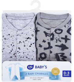 Life BABYS אוברול אייקון שפריצים 0-3 קיץ