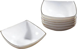OPAL קערית OPAL מרובעת פס זהב 14*4 ס"מ