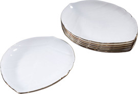 OPAL צלחת 19 ס״מ עם פס זהב OPAL