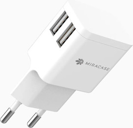Miracase ראש מטען בצבע לבן, בעל שני חיבורי USB