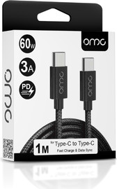 בוקסטייל כבל בד טייפסי לטייפסי 1m - omc 60W 3A