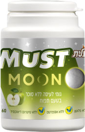 מאסט MOON גומי לעיסה ללא סוכר בטעם תפוח