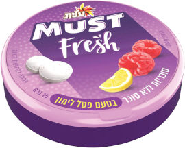 מאסט סוכריות FRESH ללא סוכר בטעם פטל לימון
