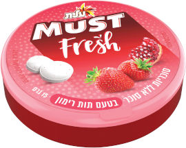 מאסט סוכריות FRESH ללא סוכר בטעם תות רימון