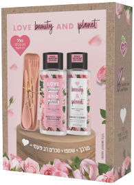 LOVE BEAUTY AND PLANET מארז שמפו ומרכך ורדים לאב ביוטי אנד פלאנט