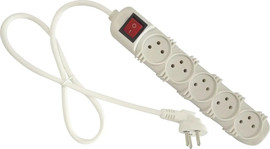 Electro Hanan רב שקע 5 יציאות כולל מפסק וכבל באורך 3 מטר Electro Hanan אלקטרו חנן 5953