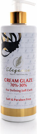 Elegance קרם גלייז 70% לחות 30% ברק לשיער 500 מ"ל Glaze Cream for Curly Hair Soft