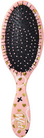 לייף מברשת לשיער אובלית ורודה לבבות Wet brush