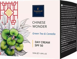Famirel קרם יום לפנים SPF-50 FAMIREL Chinese Wonder תה ירוק וסנטלה