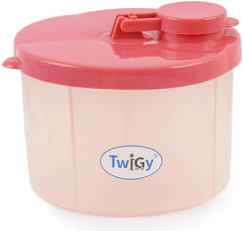 Twigy מחלק מנות 4 תאים עם פתיחה קלה - ורוד