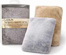 LIDER כרית מפנקת לחימום במיקרוגל עם כיסוי פרווה | מסייעת להקלה על כאבים | מחממת לאורך זמן רב ומרגיעה את הגוף