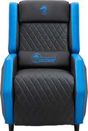 Dragon כורסת גיימינג מעוצבת Dragon דרגון Pro gaming sofa dlx שחור משולב כחול