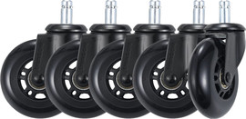 Dragon סט 5 גלגלי סיליקון שחור Dragon דרגון Caster Black