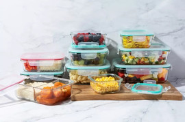 ROSO מארז 4 קופסאות זכוכית מלבניות מסדרת Grab&Go