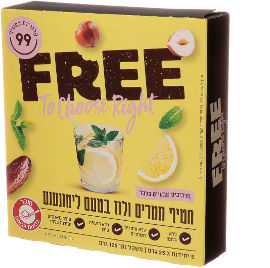 פרי מארז חטיף תמרים ולוז בטעם לימונענע