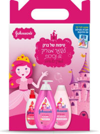 ג'ונסונס מארז מיוחד עבור ילדים לטיפוח השיער - טיפות של ברק