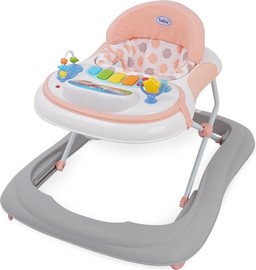 Twigy הליכון ישיבה לתינוק BELL עם 3 מצבי גובה, אורות וצלילים - ורוד