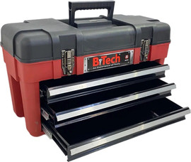 B-Tech ארגז כלים 23" עם 3 מגירות מתכת נשלפות – סגר מתכת כפול (0501404) | B.Tech