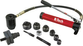 B-Tech סט לוחץ פאנצ׳ים הידראולי 150KN – גרסה מורחבת | B.Tech
