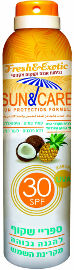 Sun & Care ספריי שקוף SPF30 UVA Bבניחוח אננס וקוקס