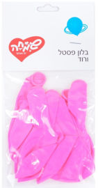 שמחה זה אנחנו שקית 10בלונים פסטל-ורוד