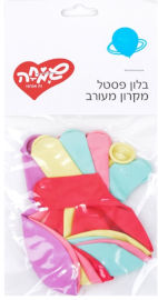 שמחה זה אנחנו שקית 10בלונים מקרון פסטל-מיקס