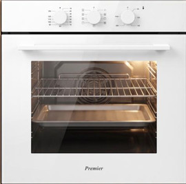 Premier תנור אפייה בנוי - 60 ס"מ Premier פרימייר BO809GW - זכוכית לבנה