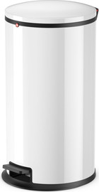 Hailo פח אשפה פדל 25 ליטר עם טריקה שקטה Hailo Pure- לבן