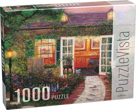 PuzzleVista פאזל 1000 חלקים - בית כפרי פרחוני
