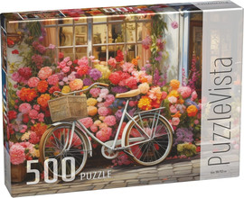 PuzzleVista פאזל 500 חלקים - אופניים בגינה פורחת
